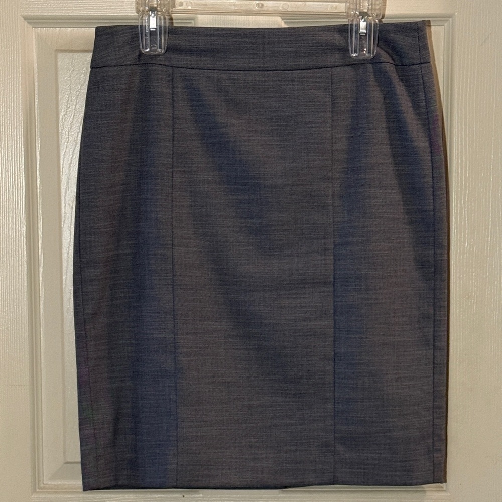 Ann Taylor Factory Light Gray Pencil Skirt